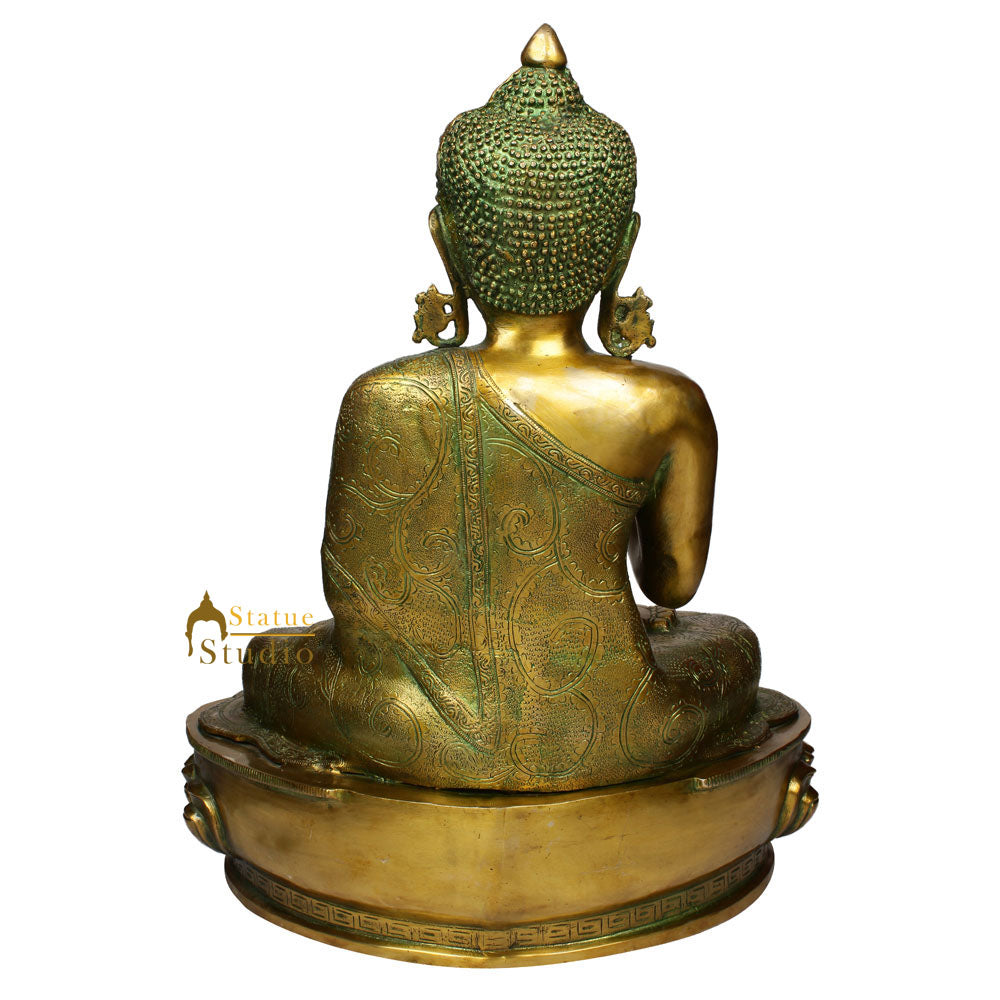Fine Brass Tibet Chinese Buddha Home Décor Statue Idol Murti Gift Figurine 22" - Image 4