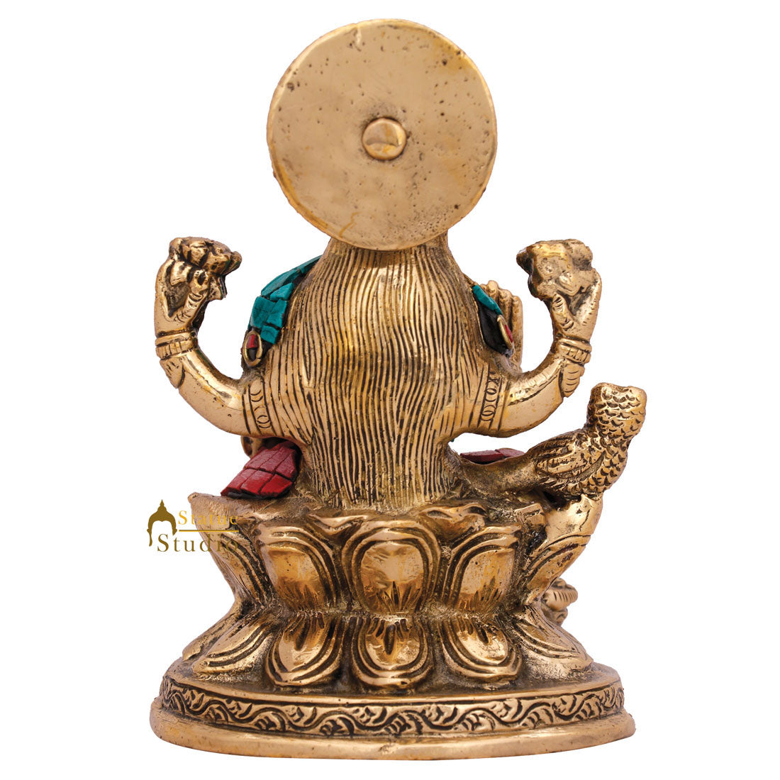 Indian Hindu Goddess Of Wealth Lakshmi Murti Idol Laxmi Diwali Gift Statue 5" - Image 5