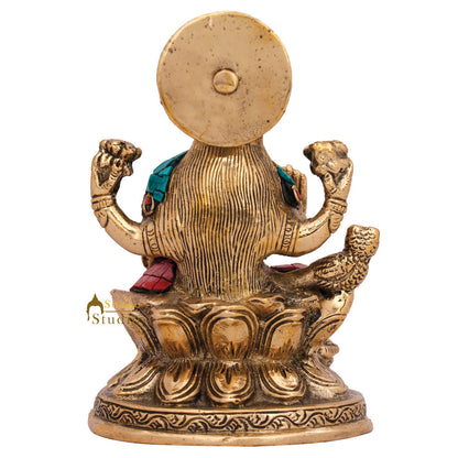 Indian Hindu Goddess Of Wealth Lakshmi Murti Idol Laxmi Diwali Gift Statue 5" by vendor-unknown - Hindu Gods (View 5)