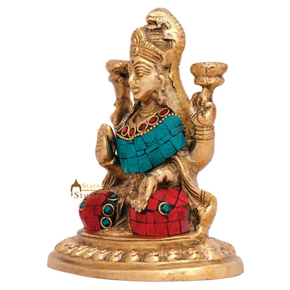 Indian Hindu Goddess Of Wealth Lakshmi Murti Idol Laxmi Diwali Gift Statue 6" by vendor-unknown - Hindu Gods (View 3)
