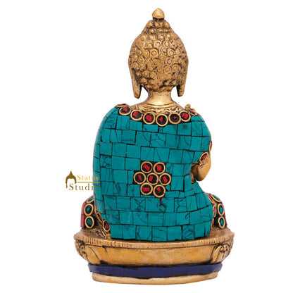 Mini Brass Blessing Bodhisattva Buddha Decor Idol Corporate Gift Small Statue 4" by vendor-unknown - Buddha (View 6)