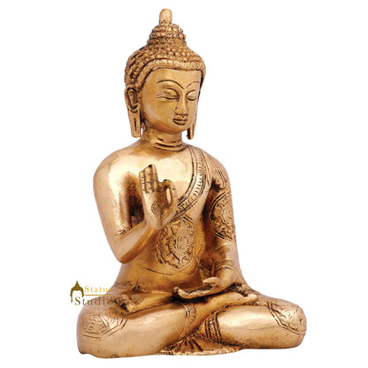 Indian Brass Blessing Nepal Buddhism Buddha Idol Décor Statue Small Gift Item 7" by vendor-unknown - Buddha (View 4)