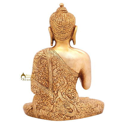 Indian Buddhist Sakyamuni Carved Buddha Idol Décor Statue Small Gift Item 7" by vendor-unknown - Buddha (View 4)