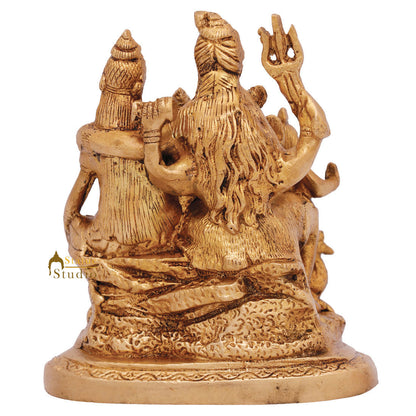 Brass Lord Shiva Parivar Statue For Home Temple Decor 5 Inch by vendor-unknown - Hindu Gods (View 5)
