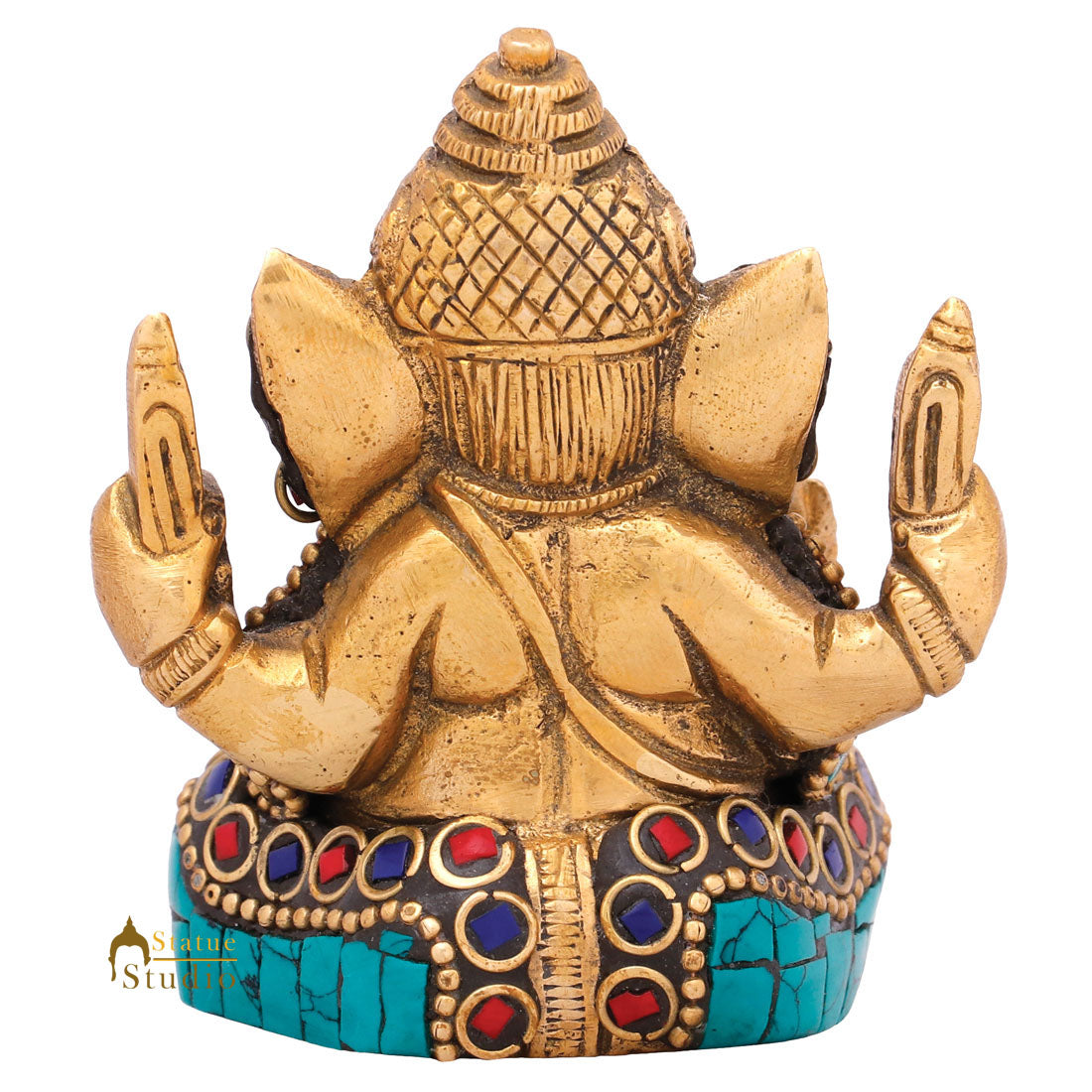 Small Lord Ganesha Corporate Wedding Diwali Décor Gift Mini Statue Inlay Idol 2" - Image 6
