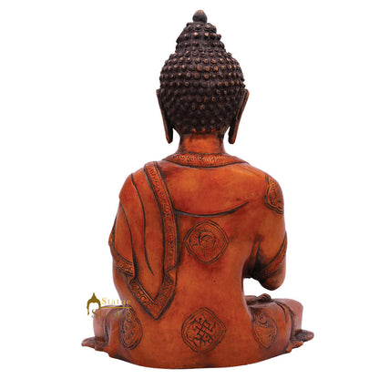 Antique Rare Blessing Home Décorative Sitting Buddha Statue Large Gift Idol 13" by vendor-unknown - Buddha (View 4)