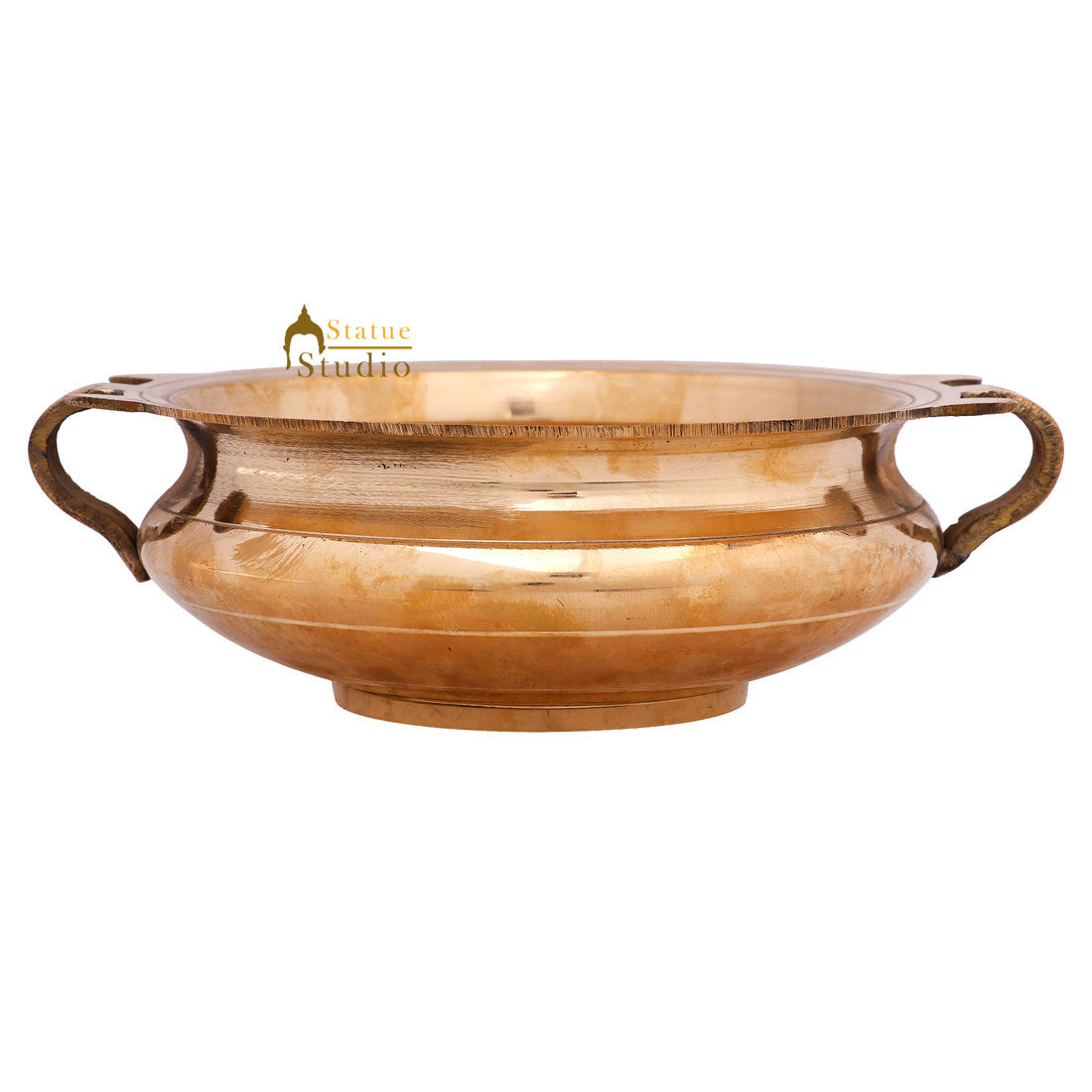 Antique Brass South Indian Handmade Urli Varpu Home Office Hotel Decor 7"