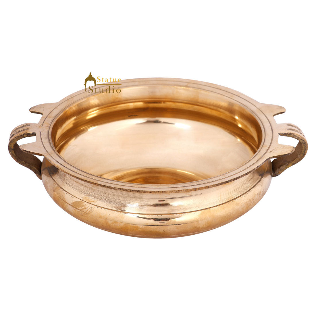 Antique Brass South Indian Handmade Urli Varpu Home Office Hotel Decor 7"