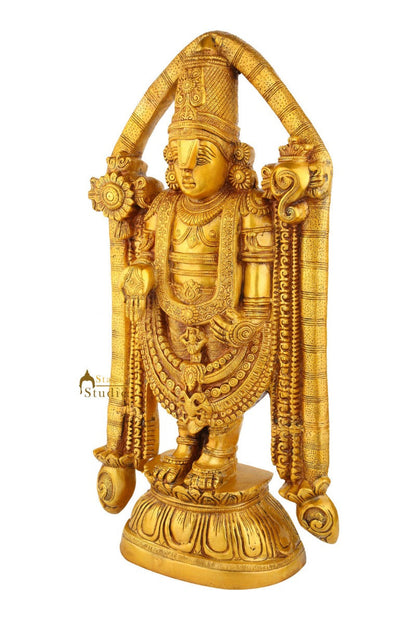 Indian Brass Tirupathi Balaji Large Religious Home Décor Idol Statue 2 Feet by vendor-unknown - Hindu Gods (View 4)