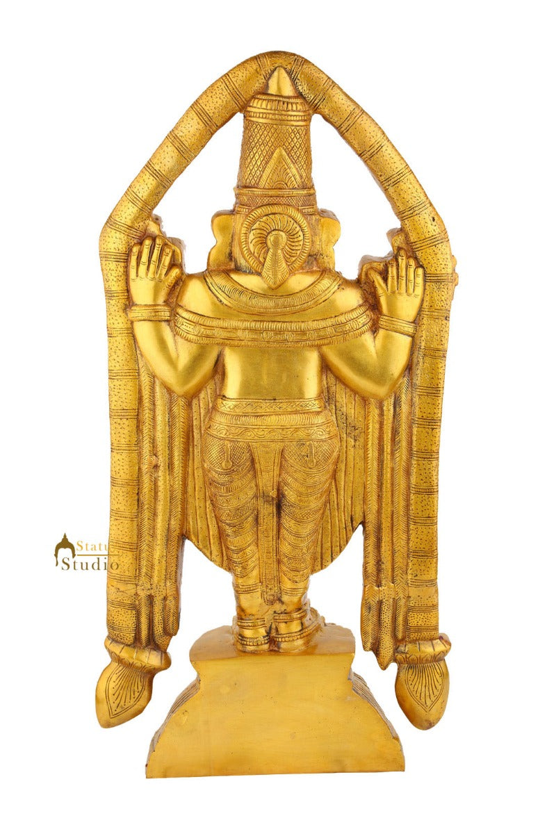 Indian Brass Tirupathi Balaji Large Religious Home Décor Idol Statue 2 Feet - Image 5