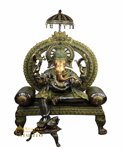 Large Size Ganesha Ganpati Idol Sitting On Couch Big Home Décor Statue 4 Feet by vendor-unknown - Hindu Gods
