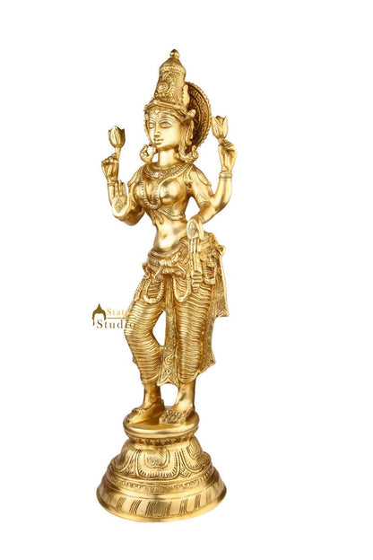 Indian Hindu Goddess OF Wealth Laxmi Lakshmi Standing Décor Statue Idol 22" by vendor-unknown - Hindu Gods (View 3)