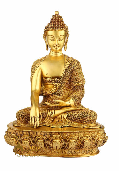 Exclusive Brass Buddhist Deity Buddha Masterpiece Statue Décor Gift Idol 17" by vendor-unknown - Buddha (View 2)