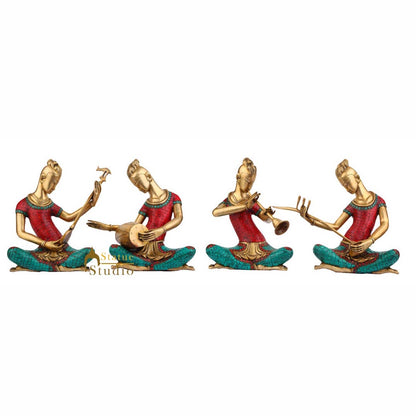 Large Size Brass Musical Band 4 pcs Home Indoor Décor Showpiece Figurine 13" by vendor-unknown - Decor (View 2)