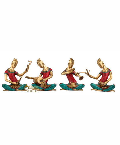 Large Size Brass Musical Band 4 pcs Home Indoor Décor Showpiece Figurine 13" by vendor-unknown - Decor
