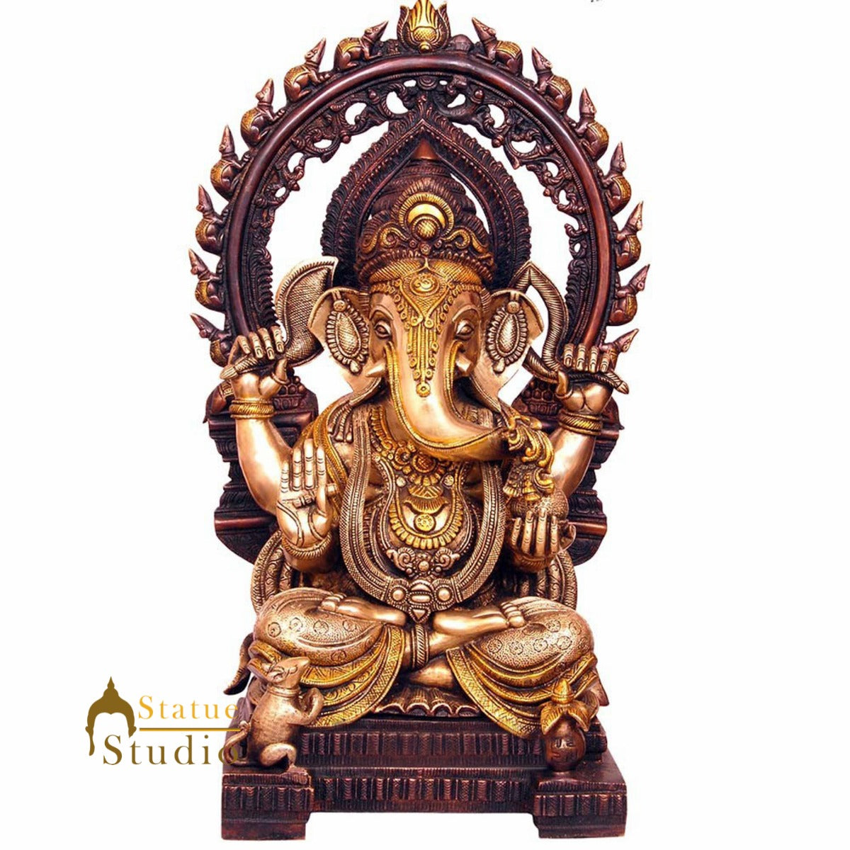 Traditional Hindu God Ganesha Statue Religious Décor Ganpati Idol For Sale 22" - Image 2