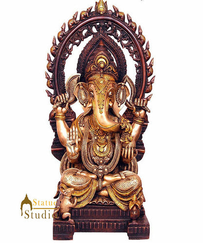 Traditional Hindu God Ganesha Statue Religious Décor Ganpati Idol For Sale 22" by vendor-unknown - Hindu Gods