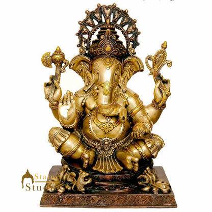 South Indian Style Bronze Ganesha Home Lucky Décor Ganpati Statue Idol 2 Feet by vendor-unknown - Hindu Gods (View 2)