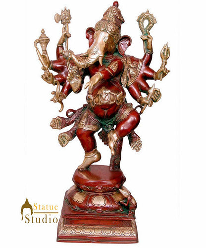 Rare Exclusive Large Size Dancing Ganesha Ganpati Big Idol Décor Statue 2 Feet by vendor-unknown - Hindu Gods