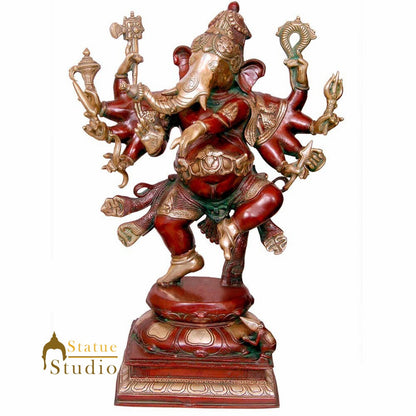 Rare Exclusive Large Size Dancing Ganesha Ganpati Big Idol Décor Statue 2 Feet by vendor-unknown - Hindu Gods (View 2)