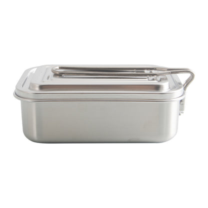 Outdoor Camping Stainless Steel Lunch Box Picnic Tableware Set – Image 2