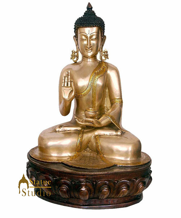 Exclusive Large Buddhist Deity Buddha Masterpiece Statue Décor Gift Idol 2 Feet - Eco-friendly - Sama Homes