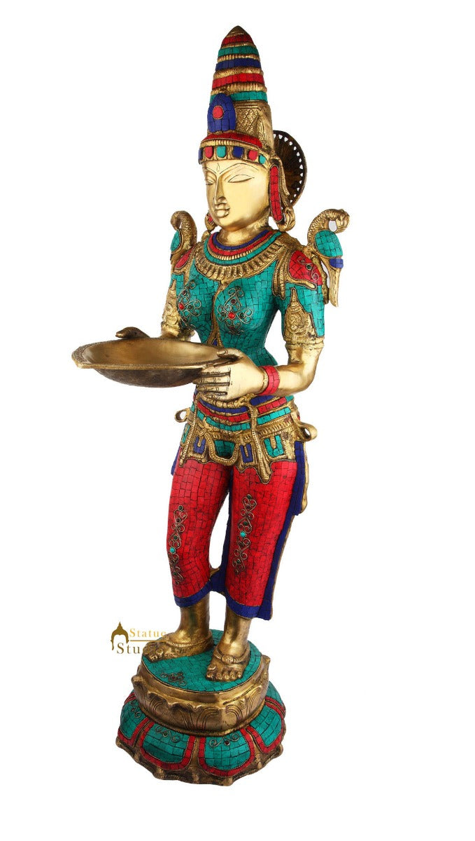 Large Size Religious Spiritual Décor Deep Lady DeepLakshmi Idol Statue 3.5 Feet