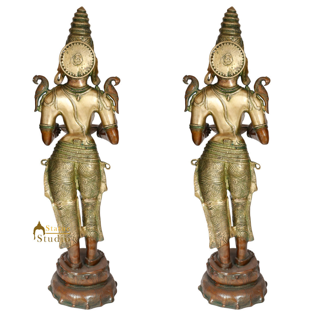 Large Religious Spiritual Welcome Décor Deep Lady Deeplakshmi Idol Statue 3.5ft - Image 4