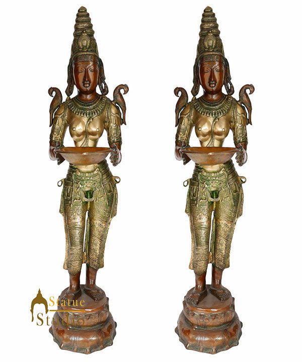 Large Religious Spiritual Welcome Décor Deep Lady Deeplakshmi Idol Statue 3.5ft - Image 2