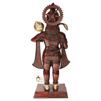Brass Exclusive Standing Hanuman Statue For Home Decor 3 Feet by vendor-unknown - Hindu Gods (View 4)