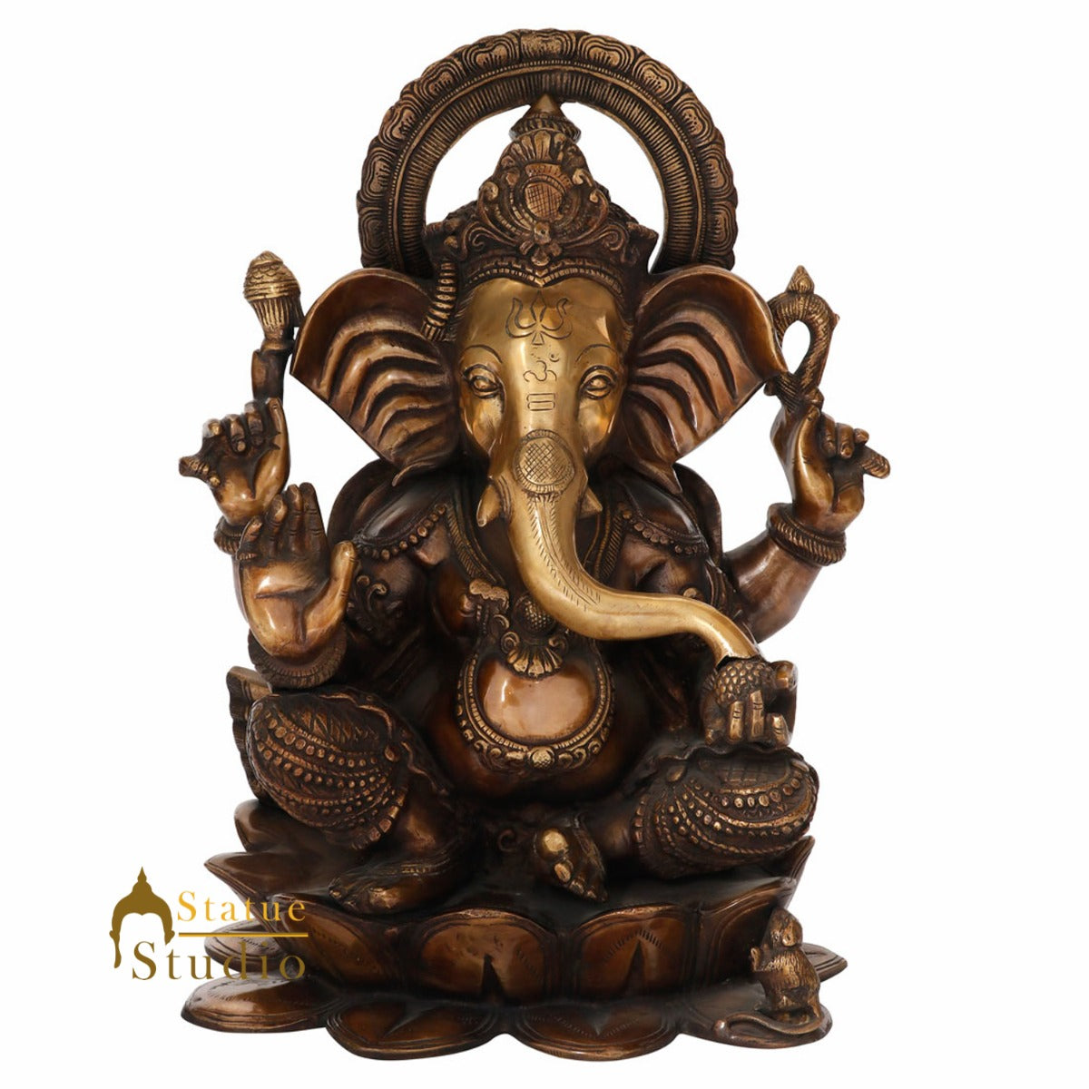 Indian Hindu God Lord Vinayak Ganesha Statue Ganpati Moorti Décor Gift Idol 19" - Image 2