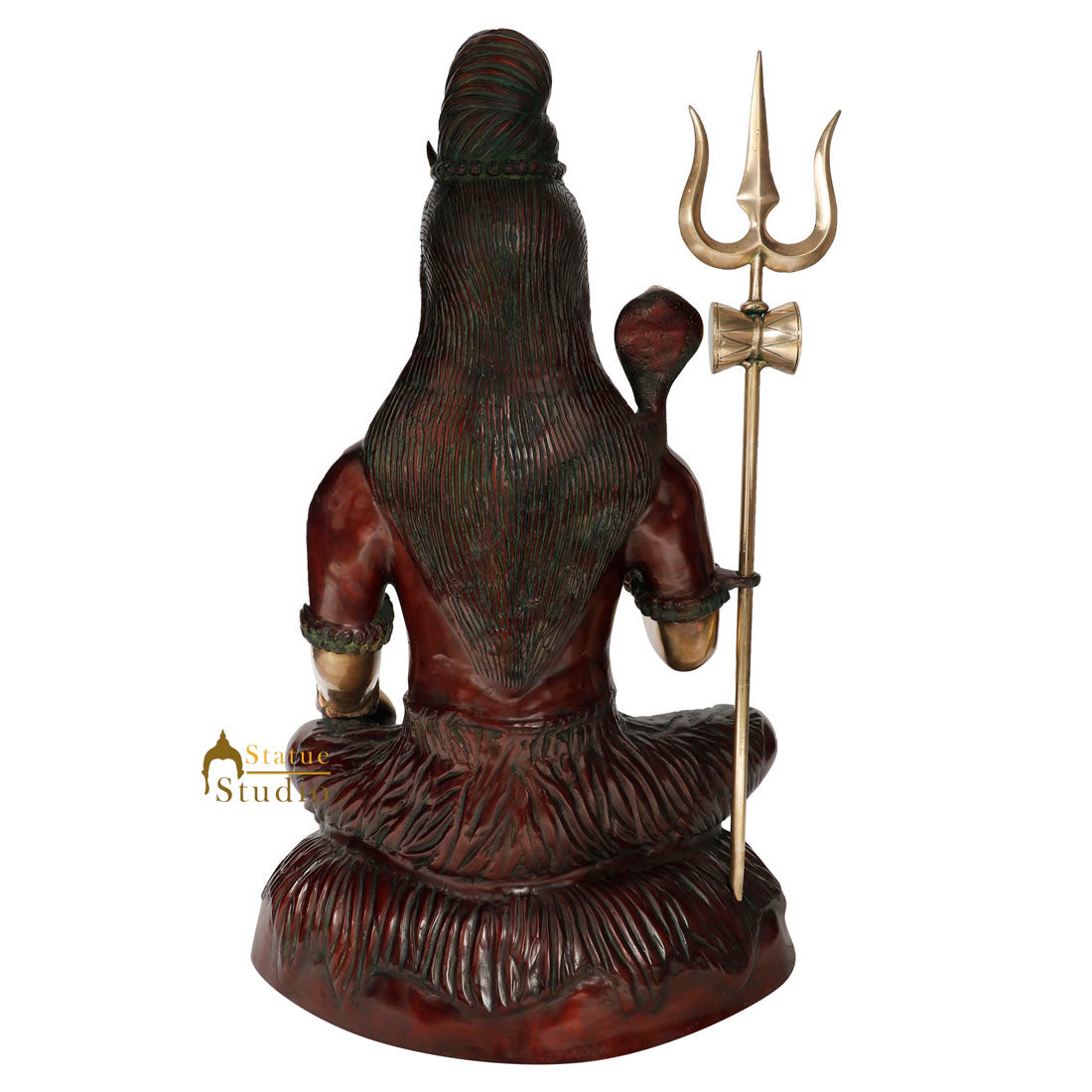 Large Size Hindu God Mahayogi Shankar Idol Lord Shiva Lucky Décor Statue 3 Feet - Image 5