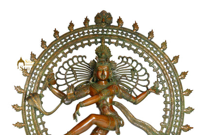 Finest Bronze Finish Dancing Shiva Nataraja Idol Décor Statue Showpiece 3 Feet by vendor-unknown - Hindu Gods (View 3)