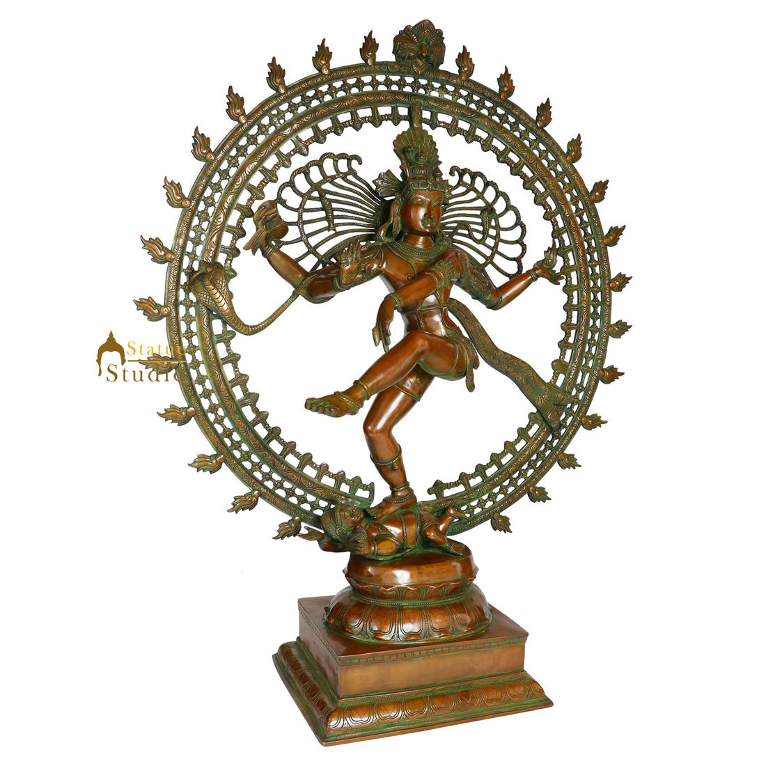 Finest Bronze Finish Dancing Shiva Nataraja Idol Décor Statue Showpiece 3 Feet - Image 4
