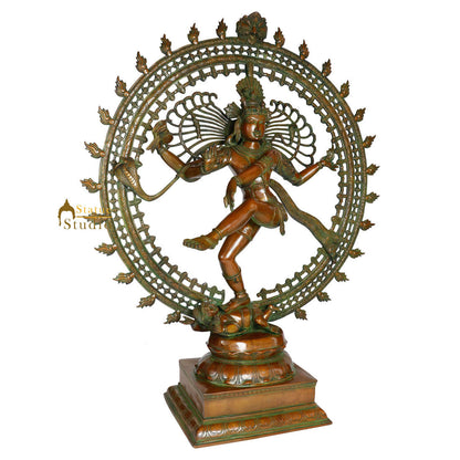 Finest Bronze Finish Dancing Shiva Nataraja Idol Décor Statue Showpiece 3 Feet by vendor-unknown - Hindu Gods (View 4)