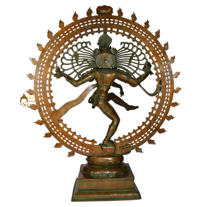 Finest Bronze Finish Dancing Shiva Nataraja Idol Décor Statue Showpiece 3 Feet by vendor-unknown - Hindu Gods (View 5)