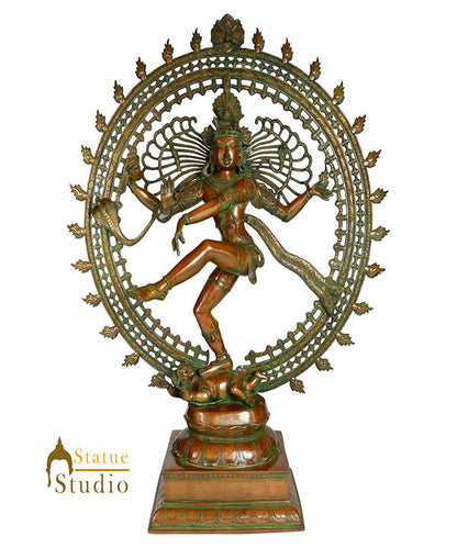 Finest Bronze Finish Dancing Shiva Nataraja Idol Décor Statue Showpiece 3 Feet by vendor-unknown - Hindu Gods (View 2)