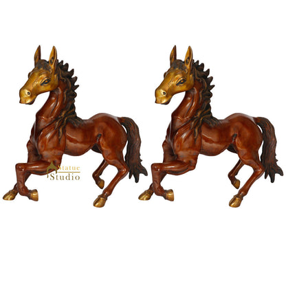 Feng Shui Vastu Home Garden Décor Horse Statue Sculpture Showpiece 2 Ft Pair by vendor-unknown - Decor (View 3)