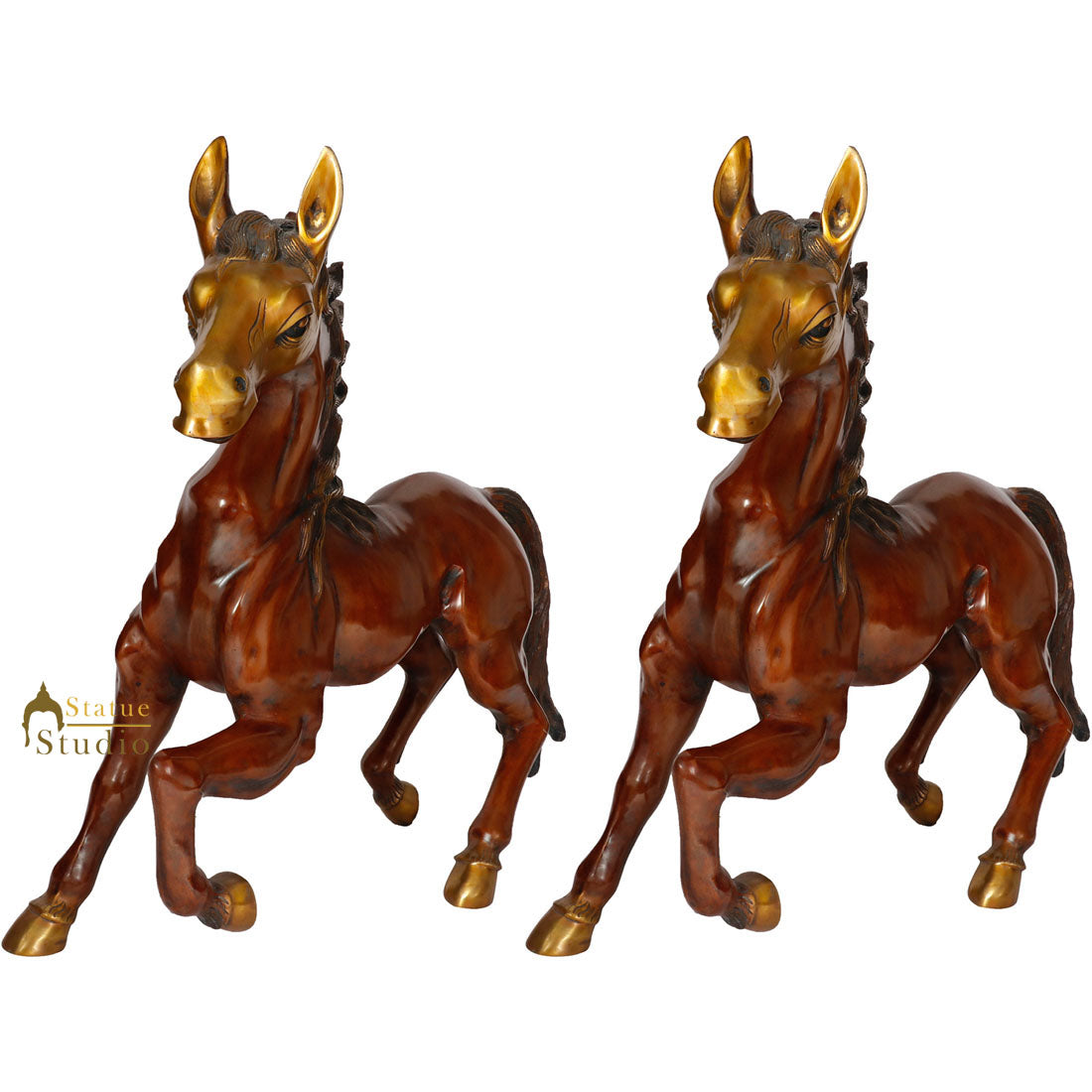 Feng Shui Vastu Home Garden Décor Horse Statue Sculpture Showpiece 2 Ft Pair