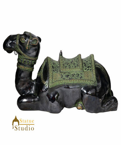 Indian Brass Home Garden Décor Sitting Camel Statue Figurine Showpiece 17" by vendor-unknown - Decor (View 2)