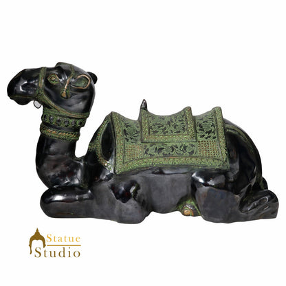Indian Brass Home Garden Décor Sitting Camel Statue Figurine Showpiece 17" by vendor-unknown - Decor