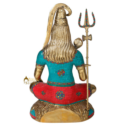 Indian Lord Shankar Bhagwan Fine Inlay Shiva Statue Religious Décor Idol 2 Feet by vendor-unknown - Hindu Gods (View 5)