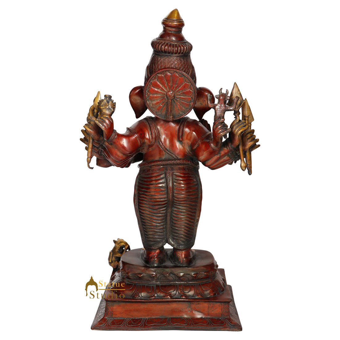 Large Size Standing Rare Ganesha Idol Ganpati Lucky Décor Gift Statue 2.5 Feet - Image 4