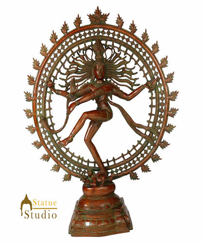 Bronze Finish Dancing Shiva Lord Nataraja Décor Statue Natraj Lucky Idol 32" by vendor-unknown - Hindu Gods (View 2)