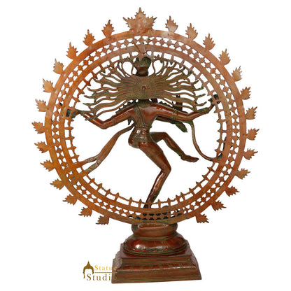 Bronze Finish Dancing Shiva Lord Nataraja Décor Statue Natraj Lucky Idol 32" by vendor-unknown - Hindu Gods (View 4)