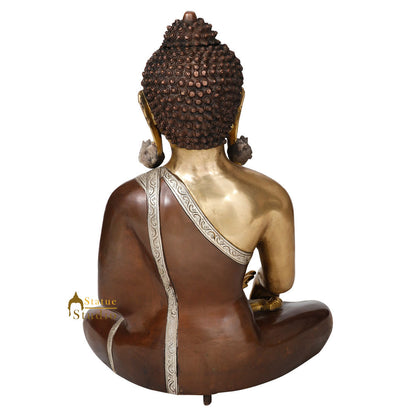Chinese Brass Buddhist Feng Shui Vastu Home Office Décor Buddha Statue Idol 21" by vendor-unknown - Buddha (View 4)