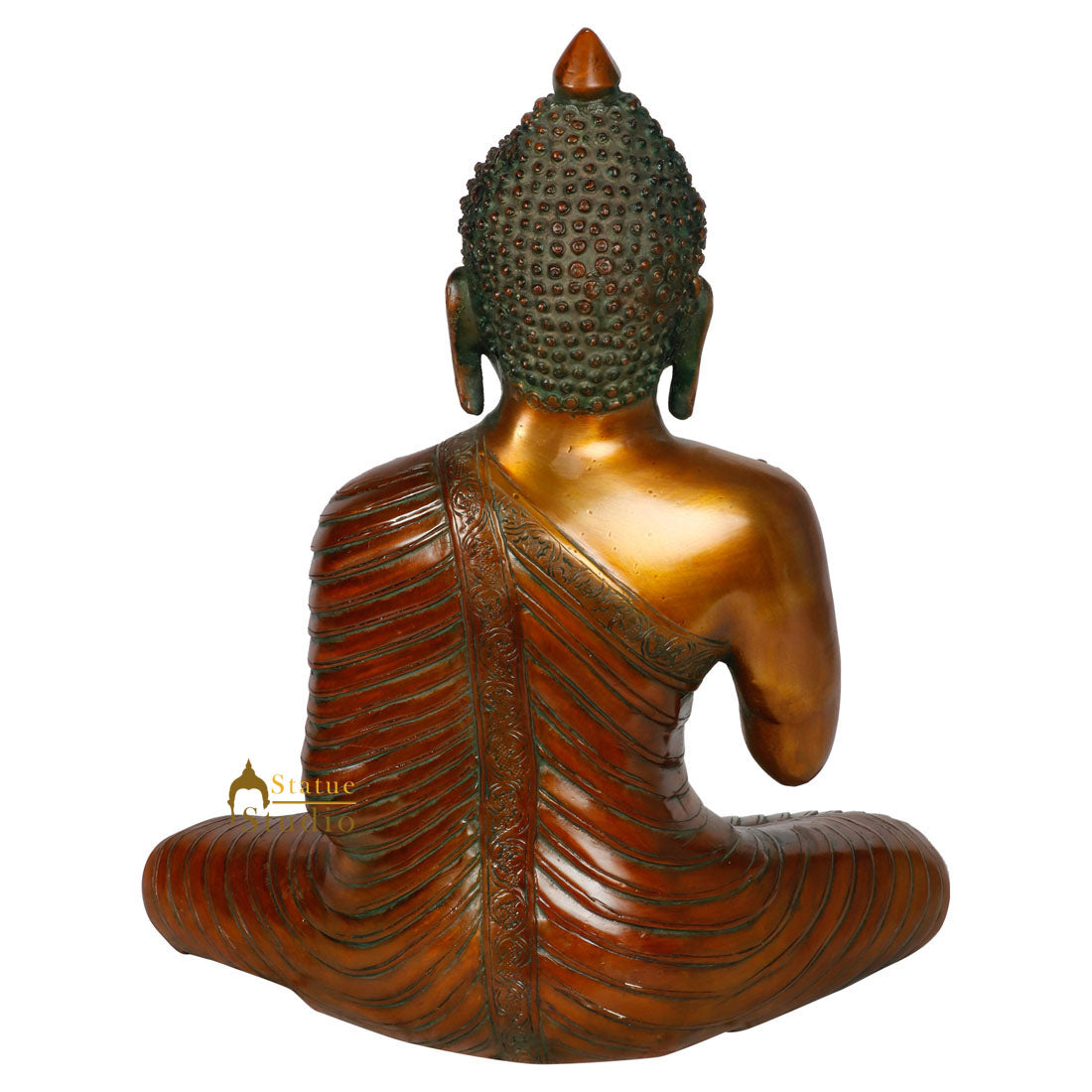 Indian Made Burmese Blessing Buddha Home Peace Décor Gift Idol Statue Figure 13" - Image 4