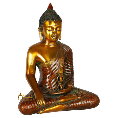 Indian Made Burmese Earth Touching Buddha Home Décor Idol Statue Figure 13" by vendor-unknown - Buddha (View 3)