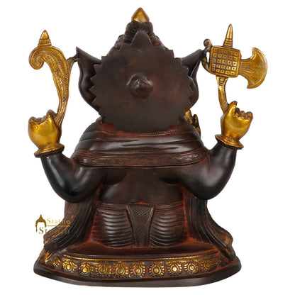 Indian Antique Finish Religious Spiritual Ganpati Décor Statue Ganesha Idol 11" by vendor-unknown - Hindu Gods (View 4)