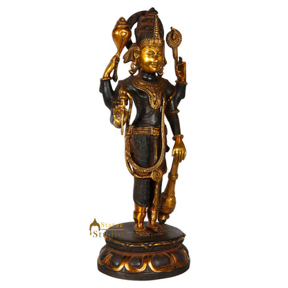 Brass Hindu God Standing Vishnu Statue Religious For Home Decor Idol 2 Feet by vendor-unknown - Hindu Gods (View 4)